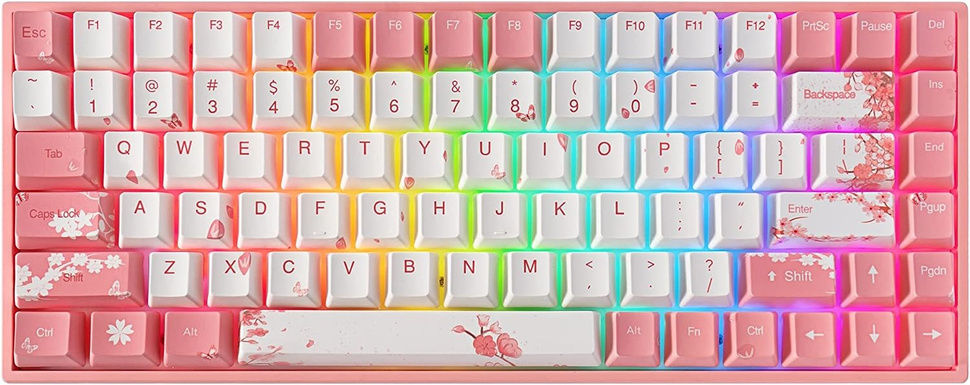 Peach Blossom 84 RGB Tri-Mode Mechanical Gaming Keyboard